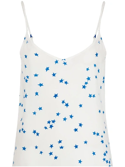 Equipment Women's Layla Star Print Silk Camisole In Natural White Sky Diver