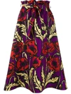 LA DOUBLEJ SARDEGNA BIG BLOOMS-PRINT SKIRT