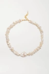 ELIOU POMMELINE GOLD-PLATED PEARL NECKLACE