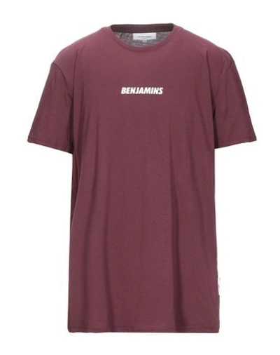 Les Benjamins T-shirts In Maroon