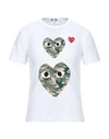 Comme Des Garçons Play Comme Des Garcons Play Camouflage Large Small Short Sleeve White