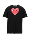 COMME DES GARÇONS PLAY COMME DES GARÇONS PLAY MAN T-SHIRT BLACK SIZE L COTTON