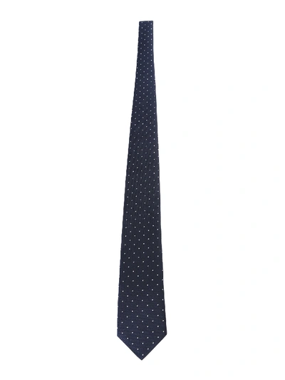 Hugo Boss Tie With Micro Pois Fantasy In Blue