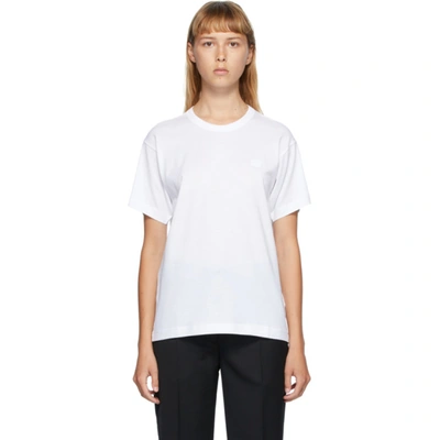 Acne Studios White Nash Patch T-shirt In Optic White