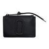 MARC JACOBS MARC JACOBS BLACK SMALL SNAPSHOT TOP ZIP CARD HOLDER