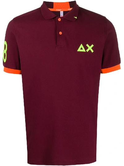 Sun 68 68 Logo Polo Shirt In Red