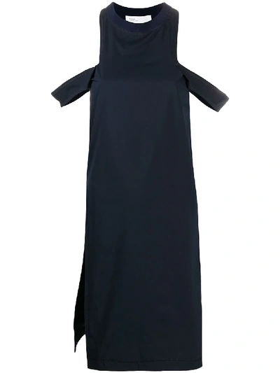 Toga Cold Shoulder Jersey Top In Blue