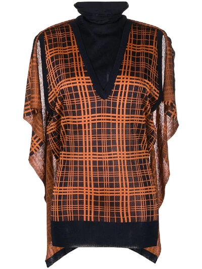 Toga Checked Jacket In Blue