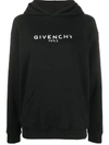 Givenchy Printed Cotton-jersey Hoodie In Black