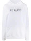GIVENCHY VINTAGE-EFFECT LOGO OVERSIZED HOODIE