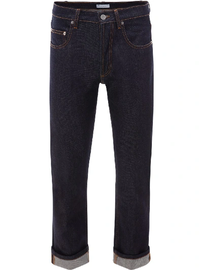 Jw Anderson Loose Fit Stretch Denim Jeans In Blue