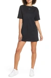 Nike Sportswear Essential T-shirt Dress In Black/white