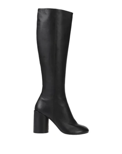 Mm6 Maison Margiela Knee Boots In Black
