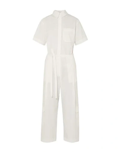 Deveaux Woman Jumpsuit White Size 6 Nylon, Cotton