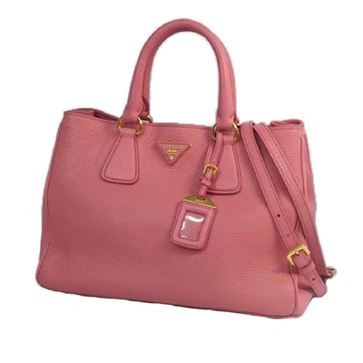 Prada Vitello Daino Satchel In Pink