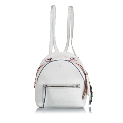 Fendi Mini By The Way Backpack In White