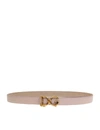 DOLCE & GABBANA NUDE LEATHER BELT,4FB9926C-3C23-7CA2-9A74-BABA3013E61E