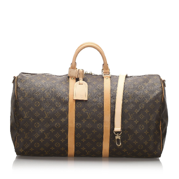 Pre-Owned Louis Vuitton Monogram Keepall Bandouliere 55 In Black | ModeSens