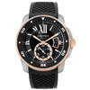 CARTIER CALIBRE DIVER STEEL ROSE GOLD RUBBER STRAP MENS WATCH W7100055,AB11DD15-0E70-6CE2-10BE-FA6208CE3B3F