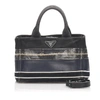 PRADA LIZARD-TRIM CANAPA SATCHEL,319091F3-F4C4-1305-FFEF-10253DF17D46