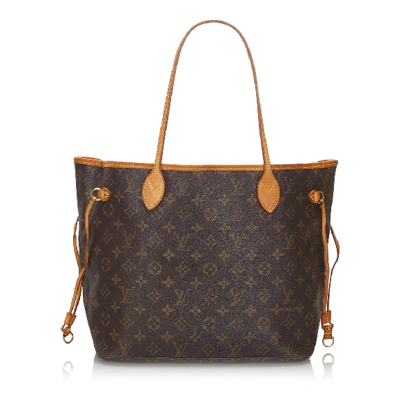 Pre-Owned Louis Vuitton Monogram Neverfull Mm In Grey | ModeSens