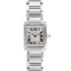 CARTIER TANK FRANCAISE SILVER DIAL BLUE HANDS LADIES WATCH W51008Q3,940EF588-7698-705B-8AED-3315D060B61A