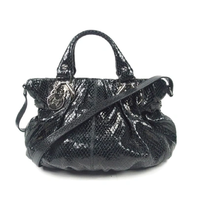 Celine Patent Leather Satchel In Black