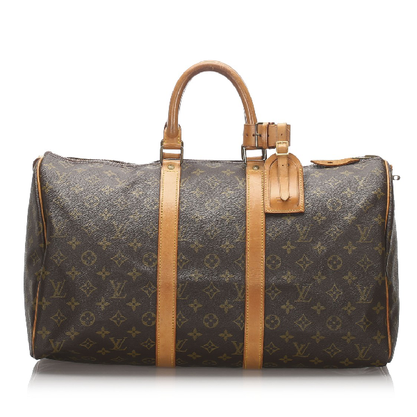 Pre-Owned Louis Vuitton Monogram Keepall 45 In Grey | ModeSens