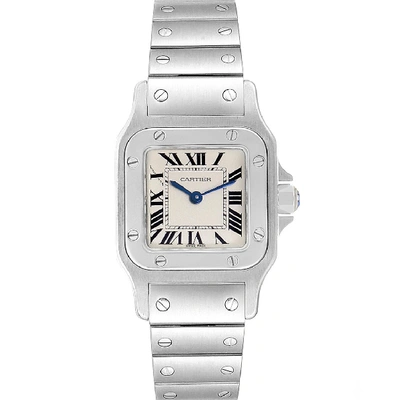 Cartier Santos Galbee Small Steel Silver Dial Ladies Watch W20056d6 In Not Applicable