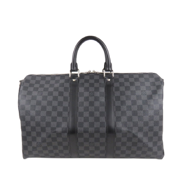 Pre-Owned Louis Vuitton Damier Graphite Keepall Bandouliere 45 In Black | ModeSens