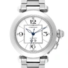 CARTIER PASHA C MIDSIZE BIG DATE STEEL WATCH WHITE DIAL W31055M7,04624E13-A742-289F-EABF-9E9074C8FCBF