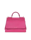 DOLCE & GABBANA SICILY FUCHSIA LEATHER HANDBAG,41864191-A9A9-3CEA-067D-D92B4A69E68D