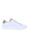LEATHER CROWN SNEAKERS IN WHITE LEATHER,E7079E39-9AD3-8943-EE0A-17F0210B1D8C