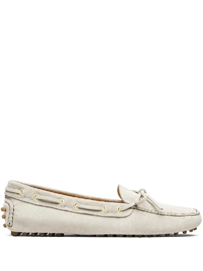 Car Shoe The Original Driver Eyelet Detail Loafers In Grey