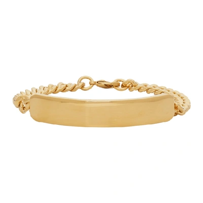 Apc Darwin Curb-chain Metal Bracelet In Gold