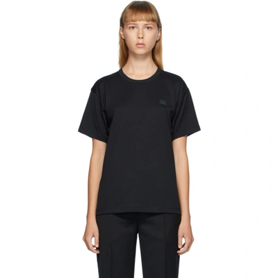 Acne Studios Ellison Face Short Sleeve Shirt In Black