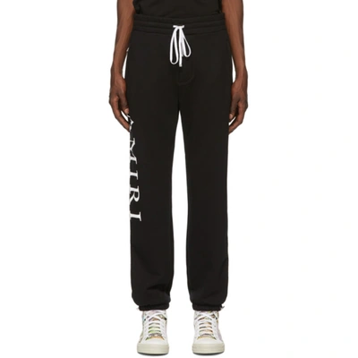 Amiri Grey Large Logo Lounge Pants In Black