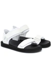 The Row Hook And Loop Leather And Neoprene Sandals In White