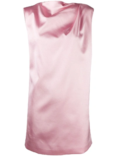 Gauge81 Metallic-effect Fitted Dress In Pink