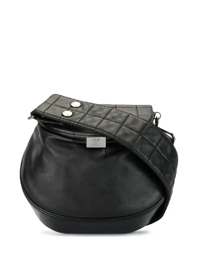 Pre-owned Chanel 2005 Choco Bar Shoulder Bag In Black