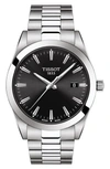 Tissot T-classic Gentleman Bracelet Watch, 40mm In Grey/ Black/ Silver
