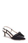 Kate Spade Marseille Bow Pointed Toe Slingback Pump In Black
