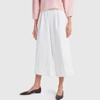 Tibi Anson Stretch Cuffed Tuxedo Pants In Ivory
