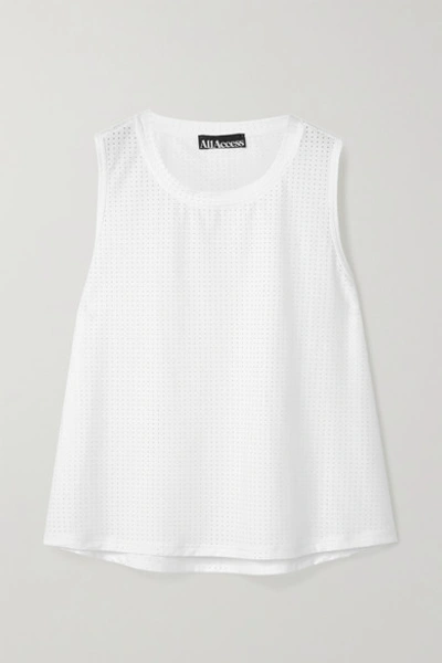 All Access Anthem Stretch-mesh Tank In White