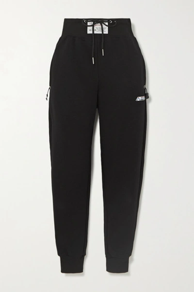 Adam Selman Sport Cotton-blend Jersey Track Pants In Black