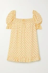 FAITHFULL THE BRAND SEINE RUFFLED FLORAL-PRINT CREPE NIGHTDRESS