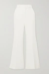 ROLAND MOURET DILMAN STRETCH-CREPE FLARED PANTS