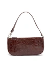 BY FAR RACHEL' CROC-EMBOSSED LEATHER SMALL HANDLE BAG