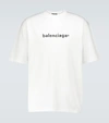 BALENCIAGA COPYRIGHT LOGO MEDIUM-FIT T-SHIRT,P00486730