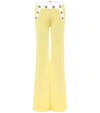 BALMAIN HIGH-RISE KNIT FLARED PANTS,P00493611